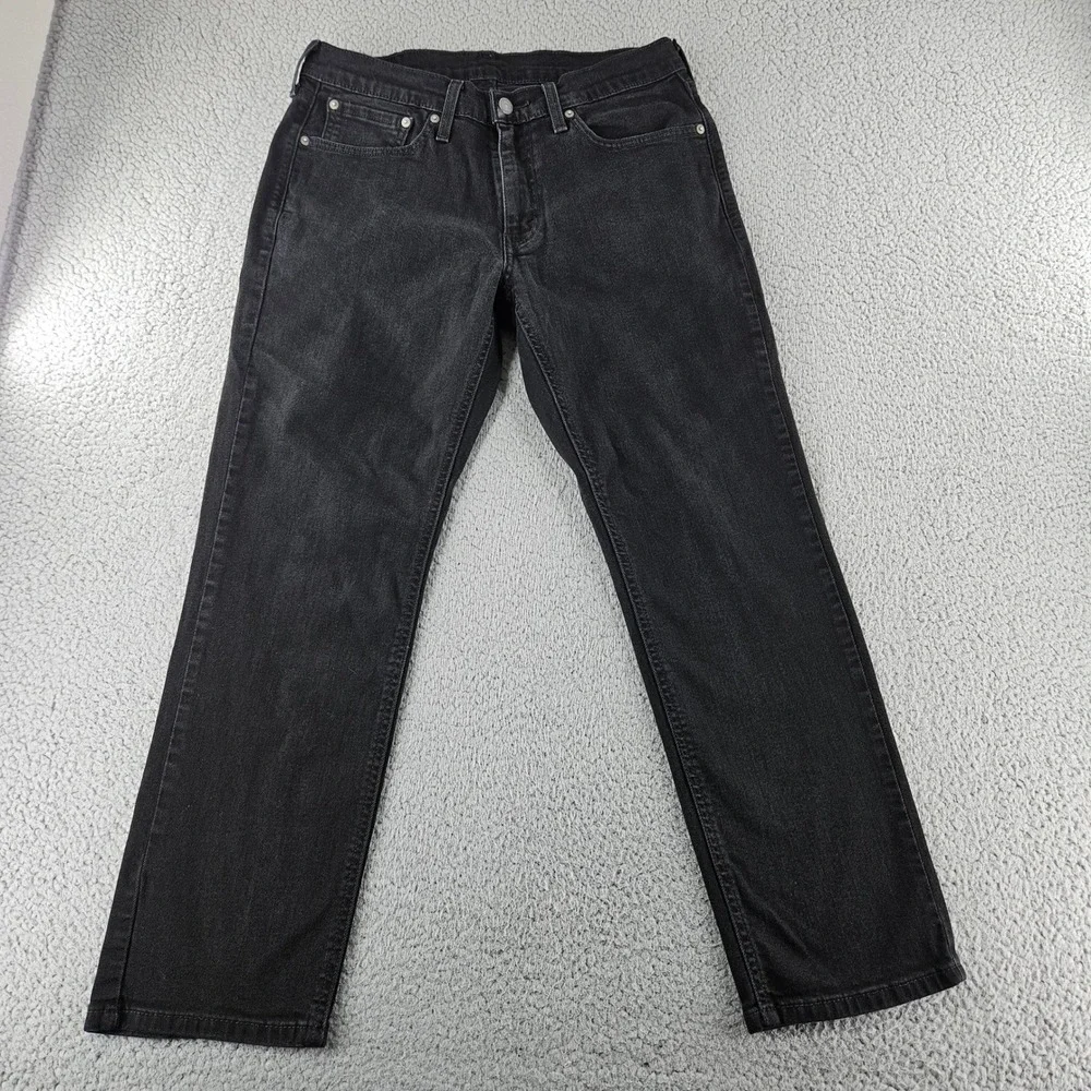 Levis Jeans Men 32x30 Black Denim Athletic Tapered Leg Relaxed Fit Stretch Denim